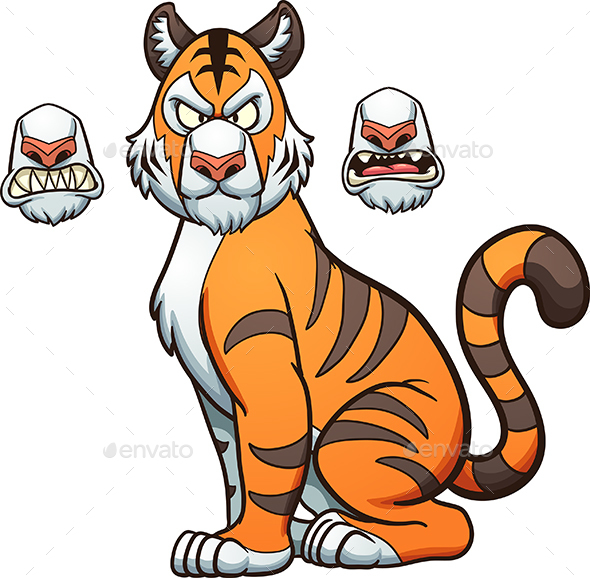 Cartoon Tiger by memoangeles | GraphicRiver